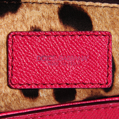 Dolce & Gabbana Dauphine Calfskin Large Miss Sicily Satchel Fuchsia 5 of 6
