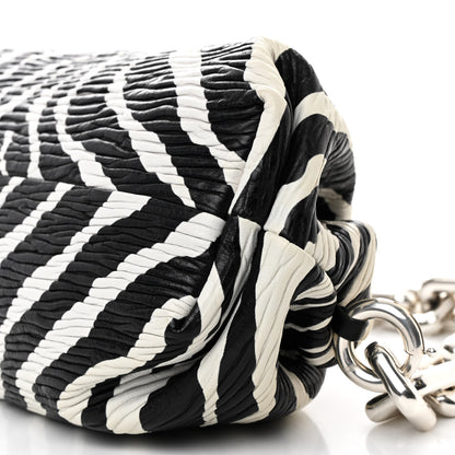 Bottega Veneta Nappa Zebra Print The Pouch Oversized Clutch White Black 10 of 10