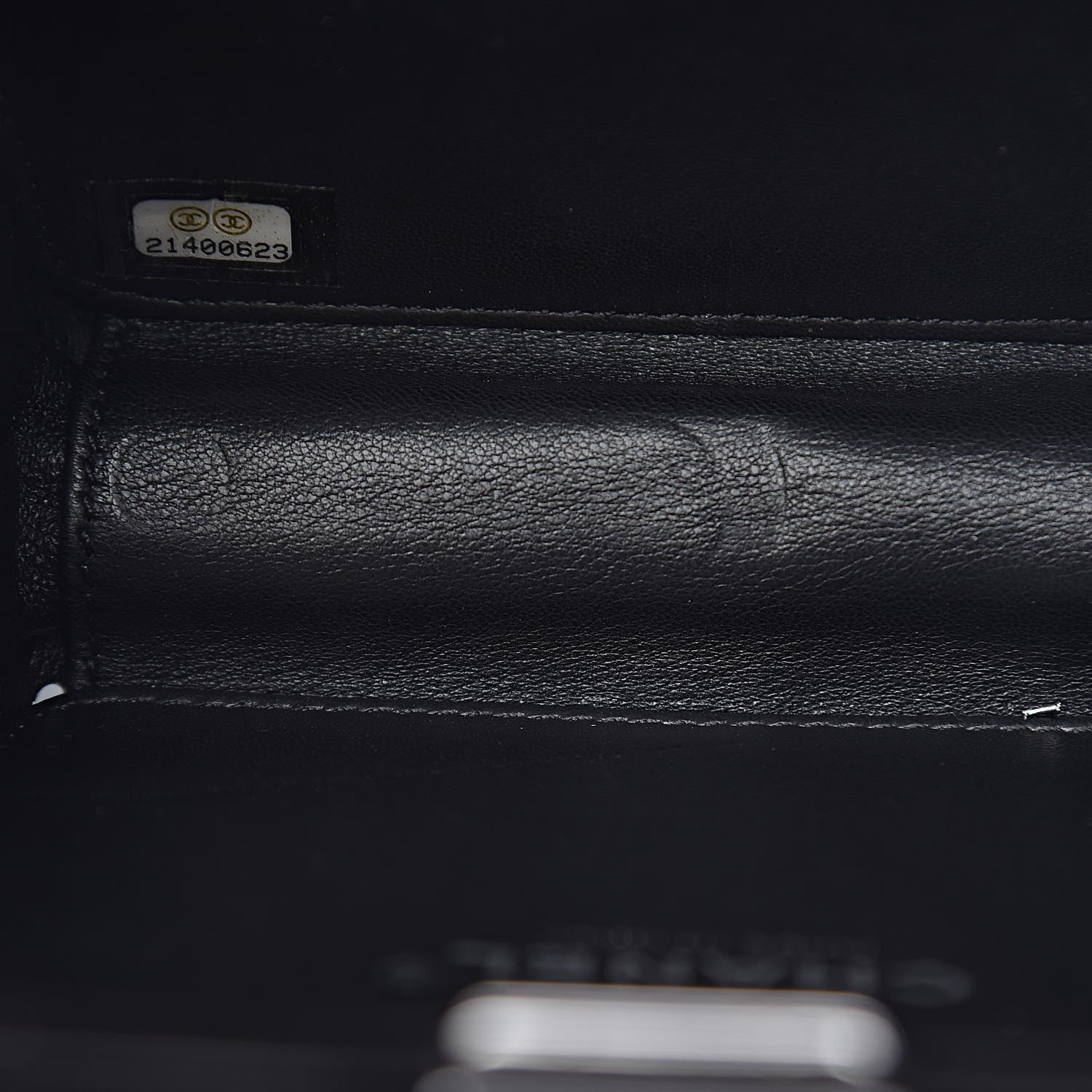 Chanel Plexiglass Compact Box Clutch Black Ivory 8 of 11