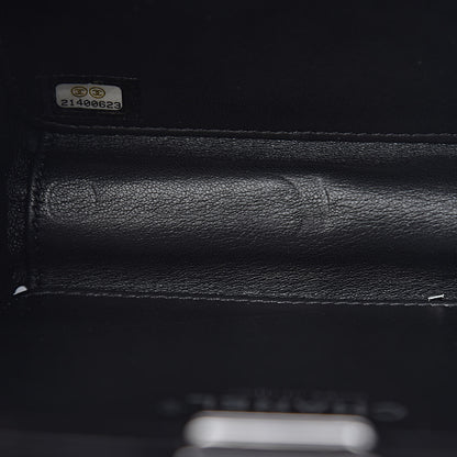 Chanel Plexiglass Compact Box Clutch Black Ivory 8 of 11