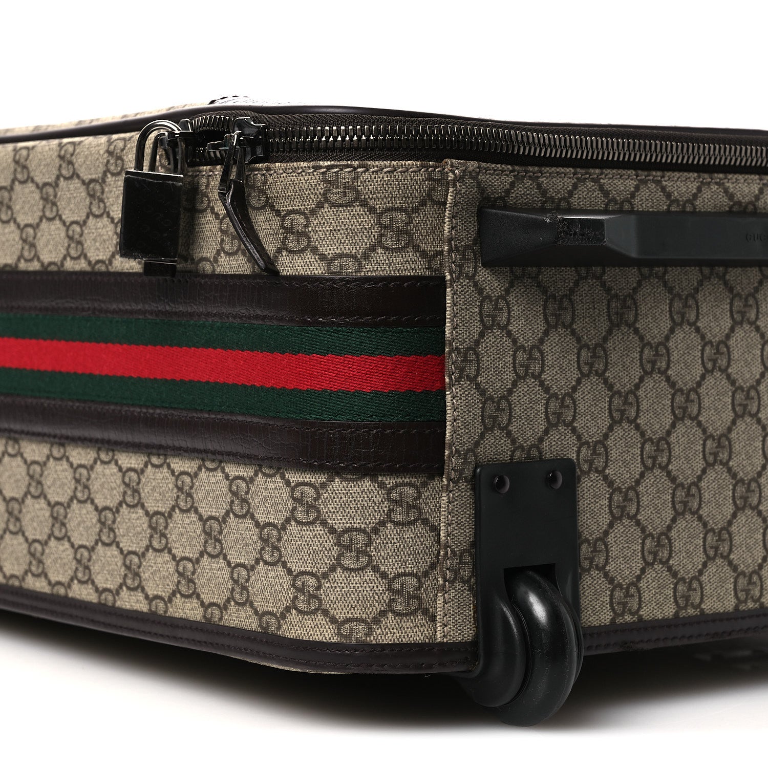 Gucci GG Plus Monogram Small Web Trolley Brown 8 of 12