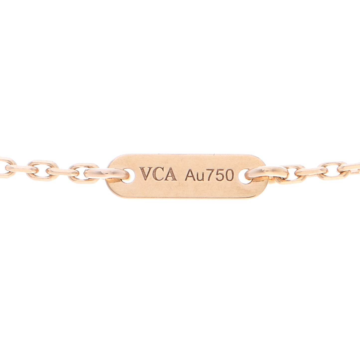 18K Rose Gold Carnelian Sweet Alhambra Pendant Necklace