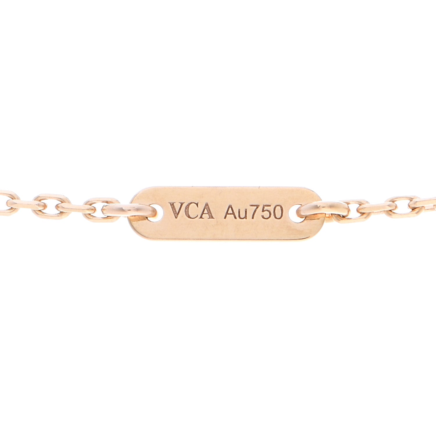 Van Cleef & Arpels 18K Rose Gold Carnelian Sweet Alhambra Pendant Necklace 5 of 5