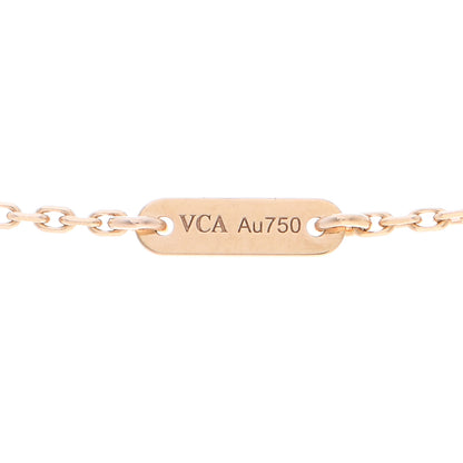 Van Cleef & Arpels 18K Rose Gold Carnelian Sweet Alhambra Pendant Necklace 5 of 5