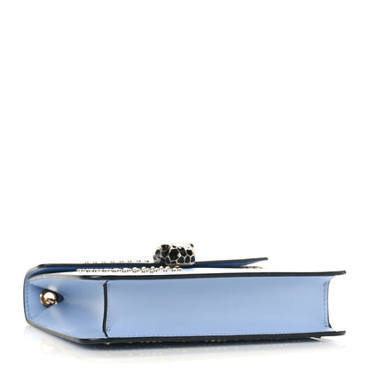 Bulgari Calfskin Embellished Serpenti Forever Crossbody Light Blue 5 of 9