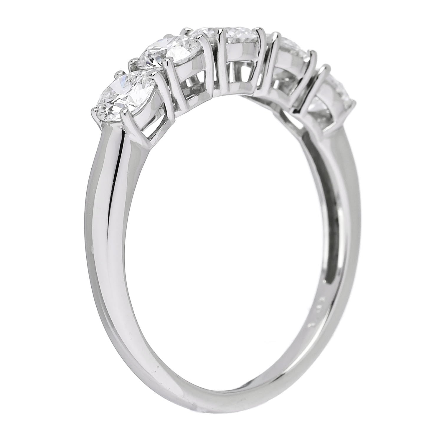 Parker & West by FASHIONPHILE PARKER & WEST Platinum Diamond 1.04ct Half Eternity Band Ring 52 6 6 of 10