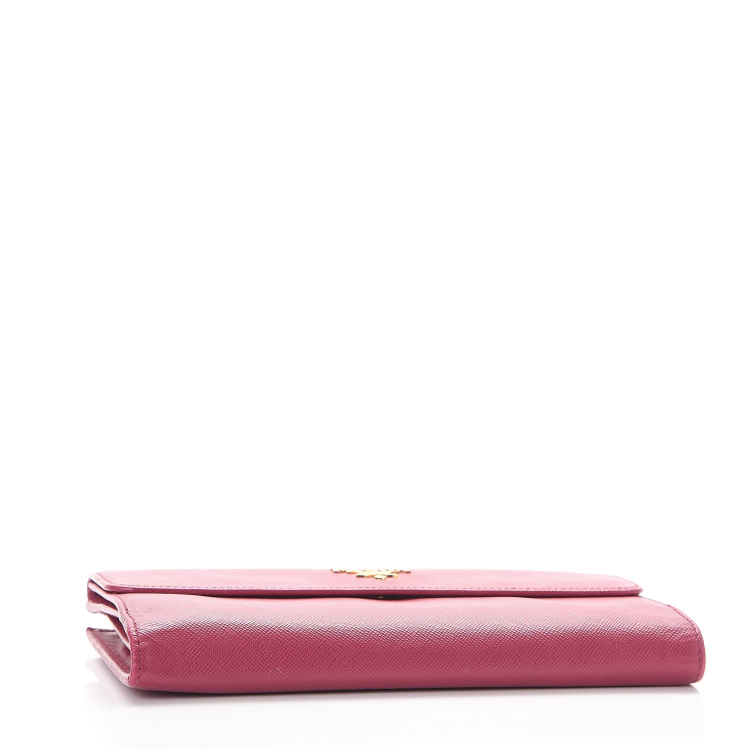 Prada Saffiano Metal Continental Flap Wallet Peonia 4 of 18