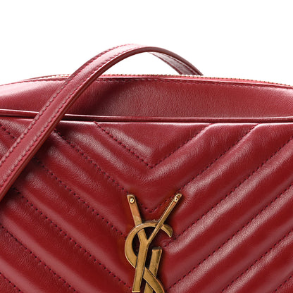 Saint Laurent Calfskin Matelasse Monogram Lou Camera Bag Opyum Red 8 of 10