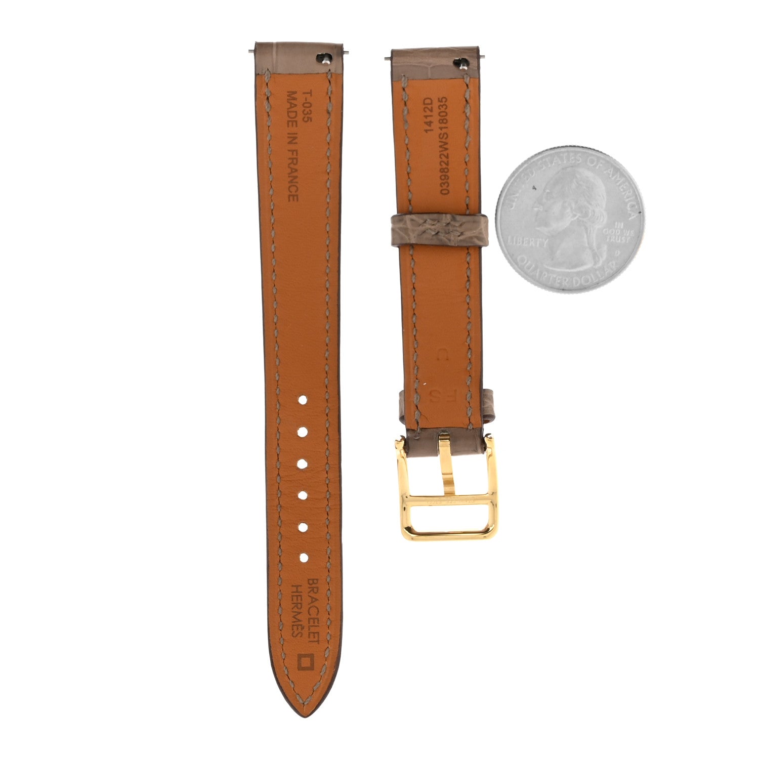 Hermes Matte Alligator Watch Strap Etoupe 2 of 6