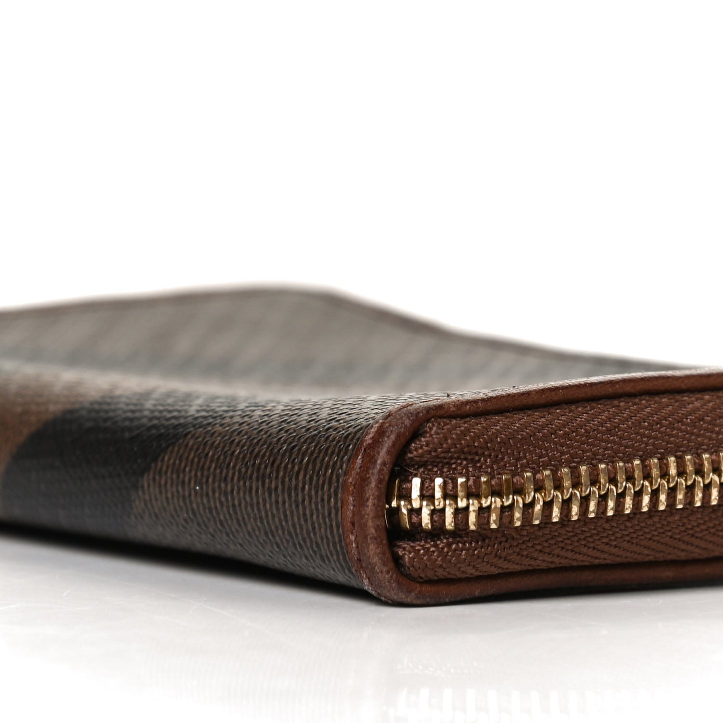 Smoked Check Zip Around Wallet