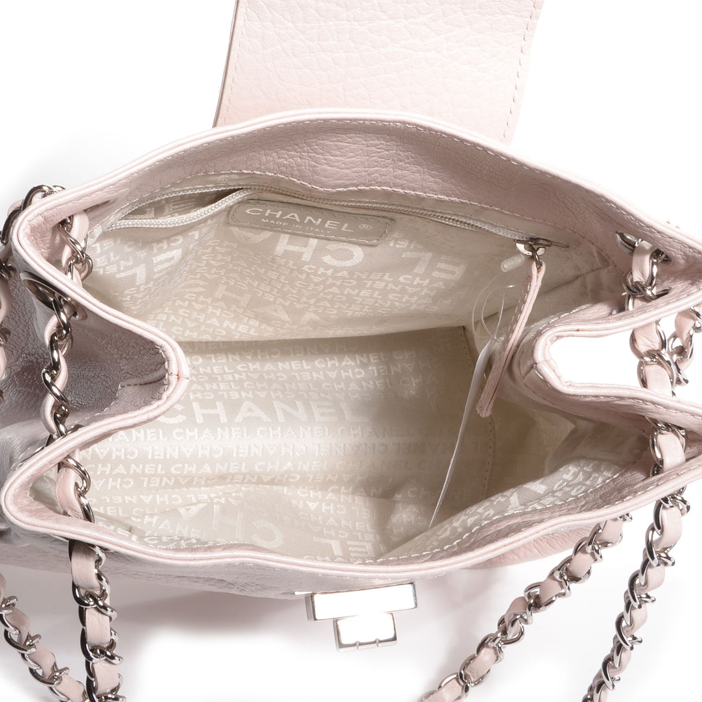 Calfskin Mademoiselle Shoulder Bag Light Pink