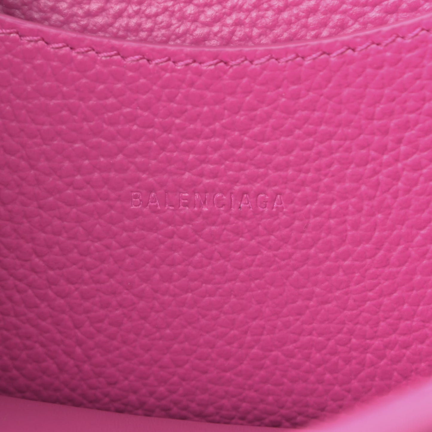 Grained Calfskin Neo Classic Silver Hardware Mini City Fuchsia