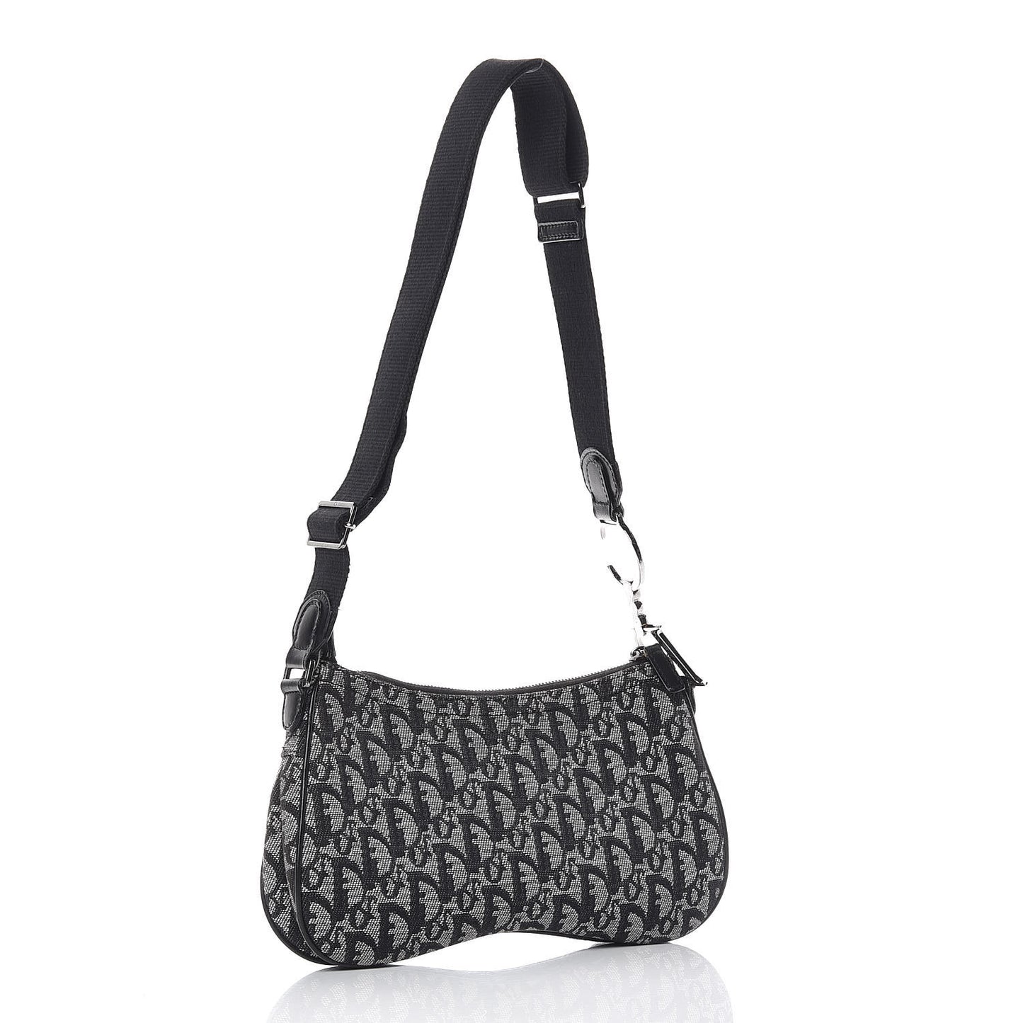 Monogram Double Saddle Bag Black