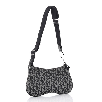 Christian Dior Monogram Double Saddle Bag Black 3 of 9