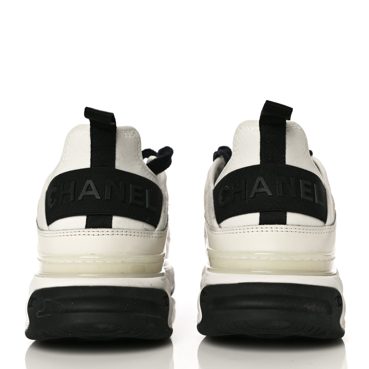 Fabric Calfskin Suede CC Sneakers 41 Ivory Black
