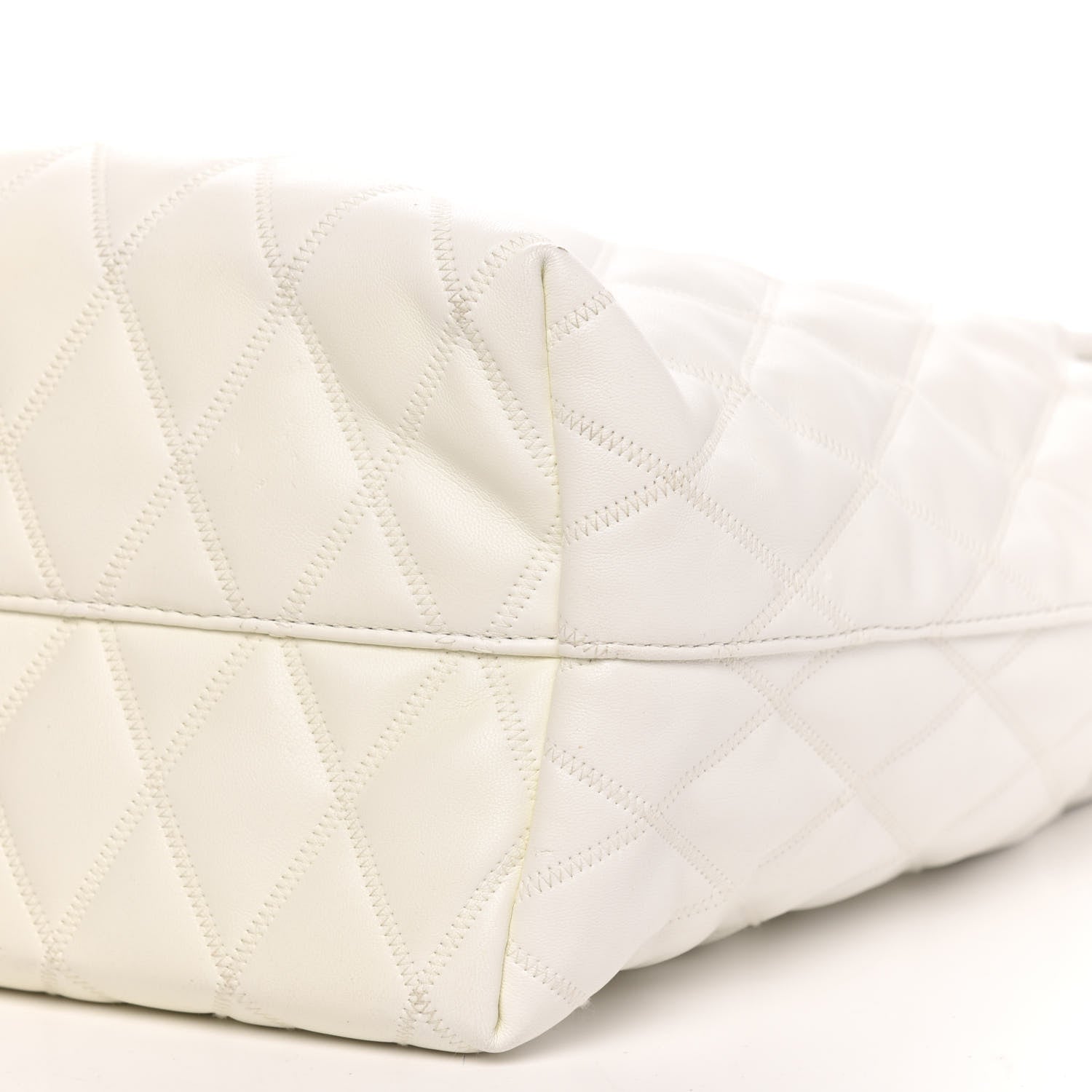Givenchy Rubber Effect Canvas Quilted Duo Shopper Tote White 8 of 12