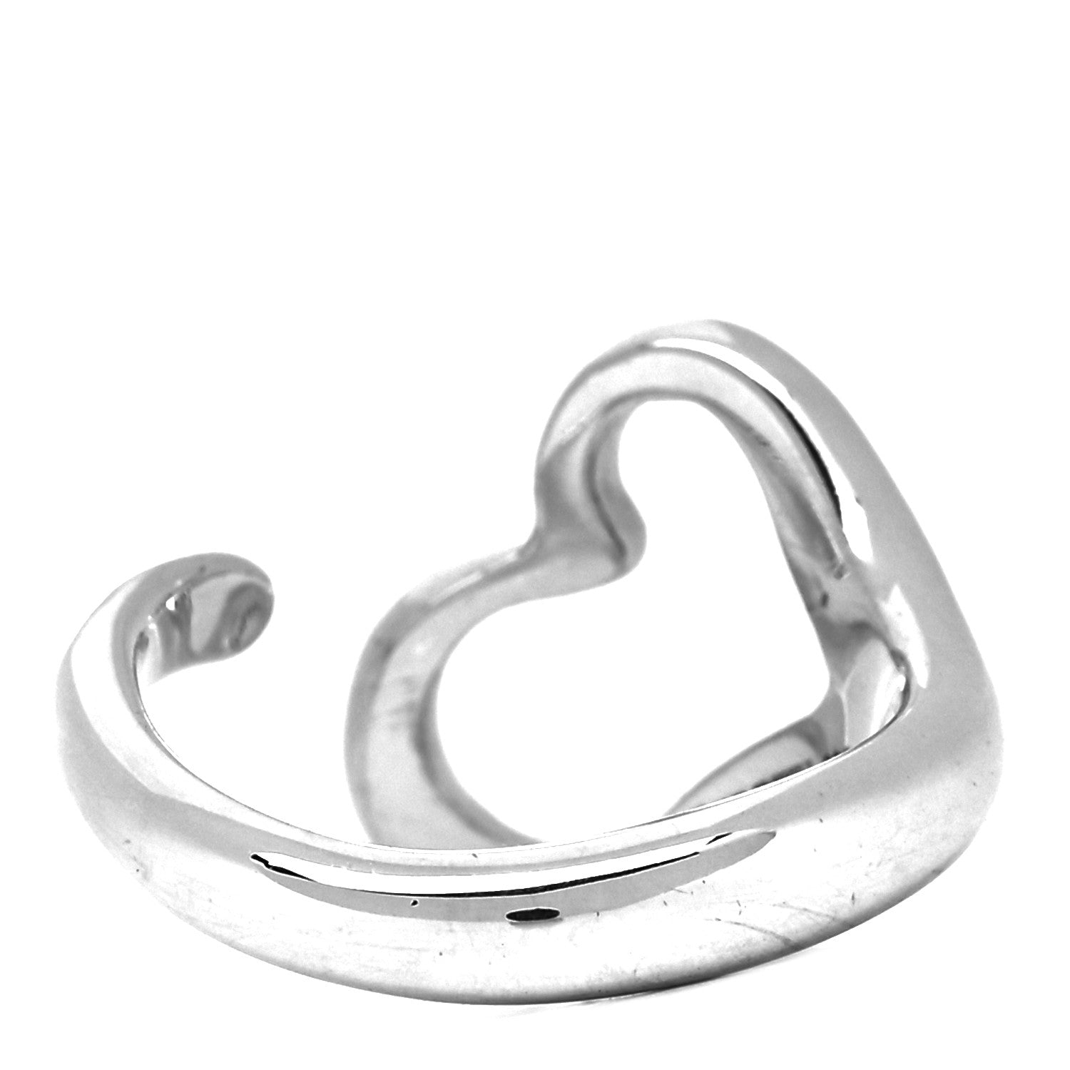 Tiffany Sterling Silver Elsa Peretti Open Heart Ring 49 5 3 of 4
