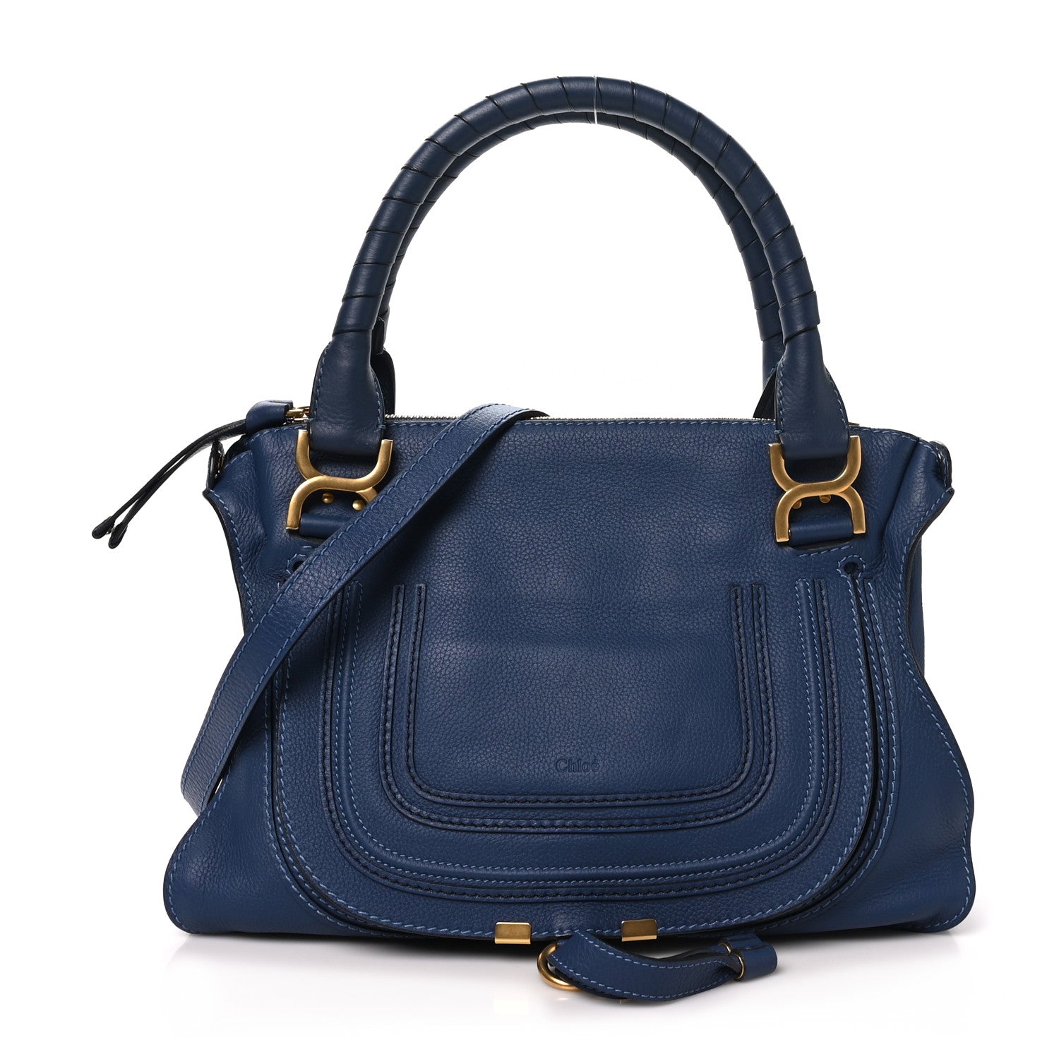 Chloe Calfskin Medium Marcie Satchel Scuba Blue 1 of 9