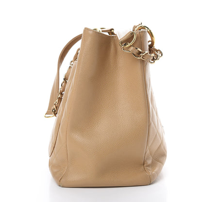 Chanel Caviar Quilted Grand Shopping Tote GST Beige 21 of 22