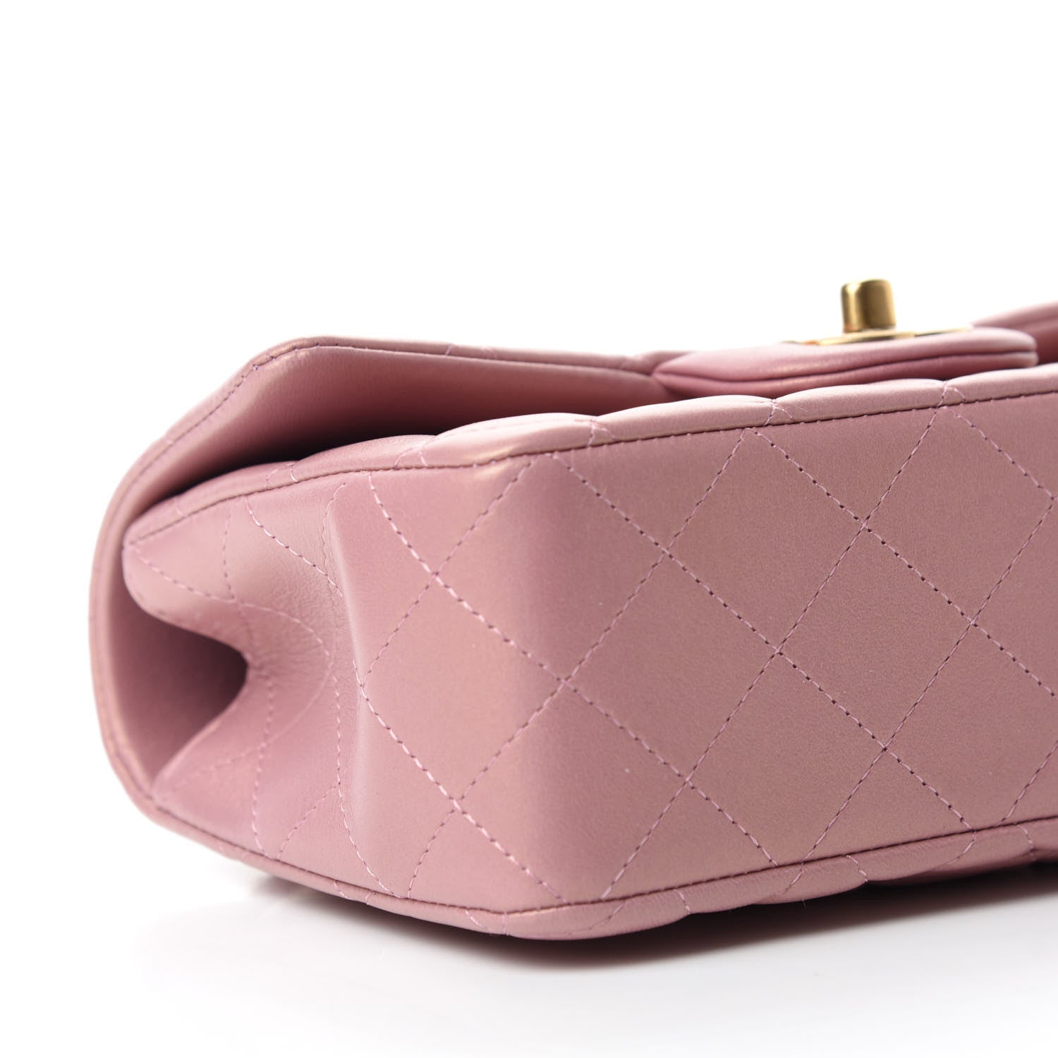 Chanel Iridescent Lambskin Quilted Mini Top Handle Rectangular Flap Pink 6 of 11