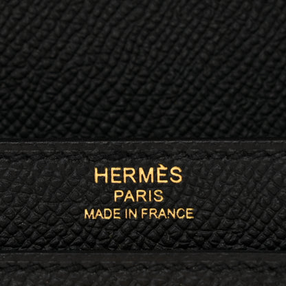 Hermes Epsom Kelly Depeches 25 Pouch Black 6 of 8