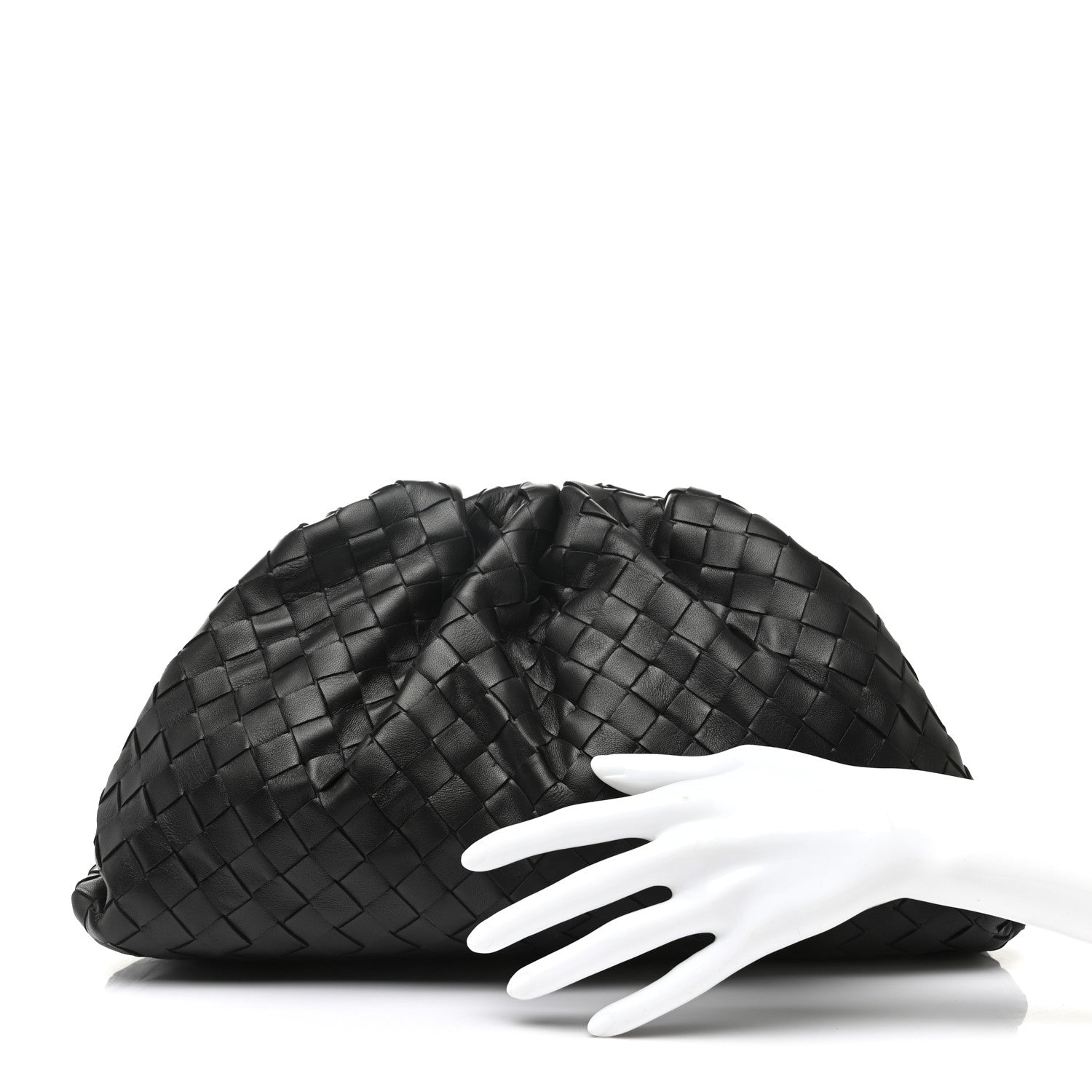 Bottega Veneta Nappa Maxi Intreccio The Pouch Oversized Clutch Black 2 of 10