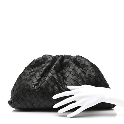 Bottega Veneta Nappa Maxi Intreccio The Pouch Oversized Clutch Black 2 of 10