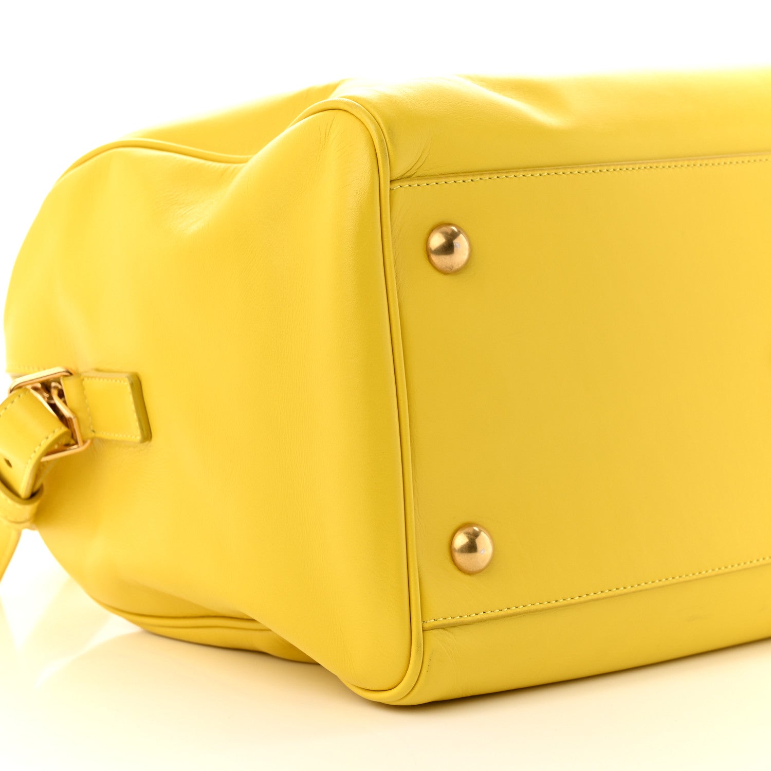 Saint Laurent Calfskin Classic Duffle 6 Yellow 9 of 14