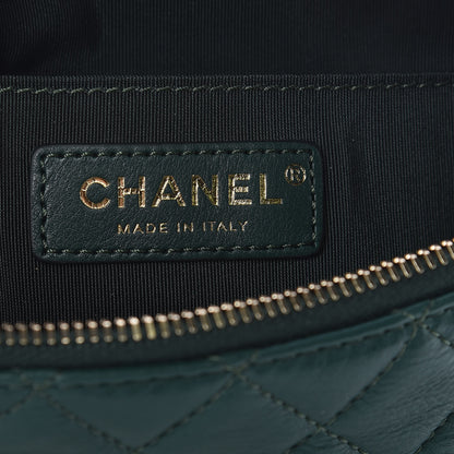 Chanel Calfskin Quilted Banane Waist Bag Fanny Pack Dark Green 6 of 9