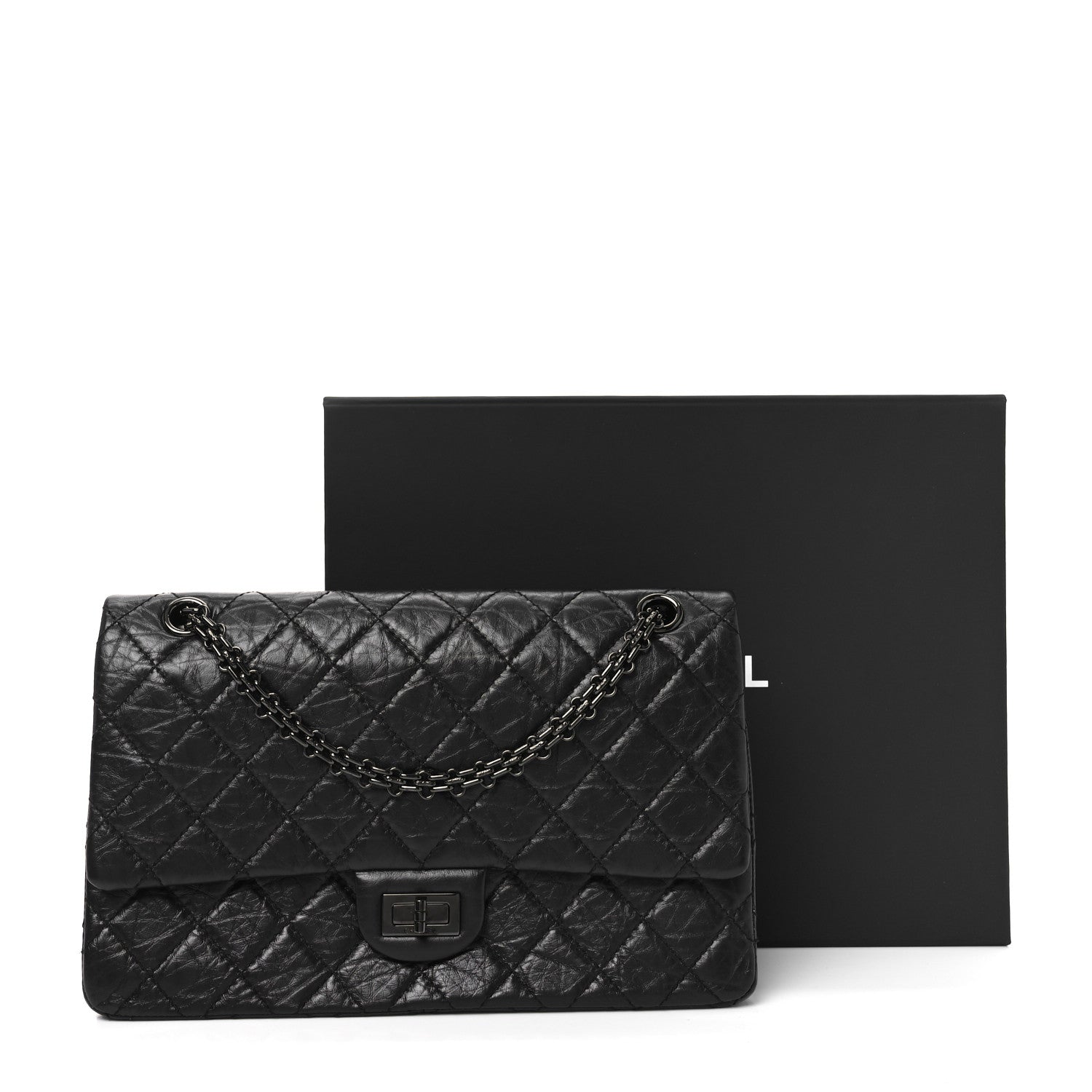 Chanel Aged Calfskin Quilted 2.55 Reissue 226 Flap So Black 11 of 11