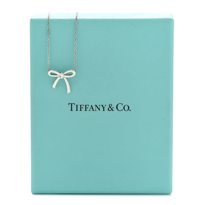 Tiffany Sterling Silver Small Bow Pendant Necklace 6 of 6