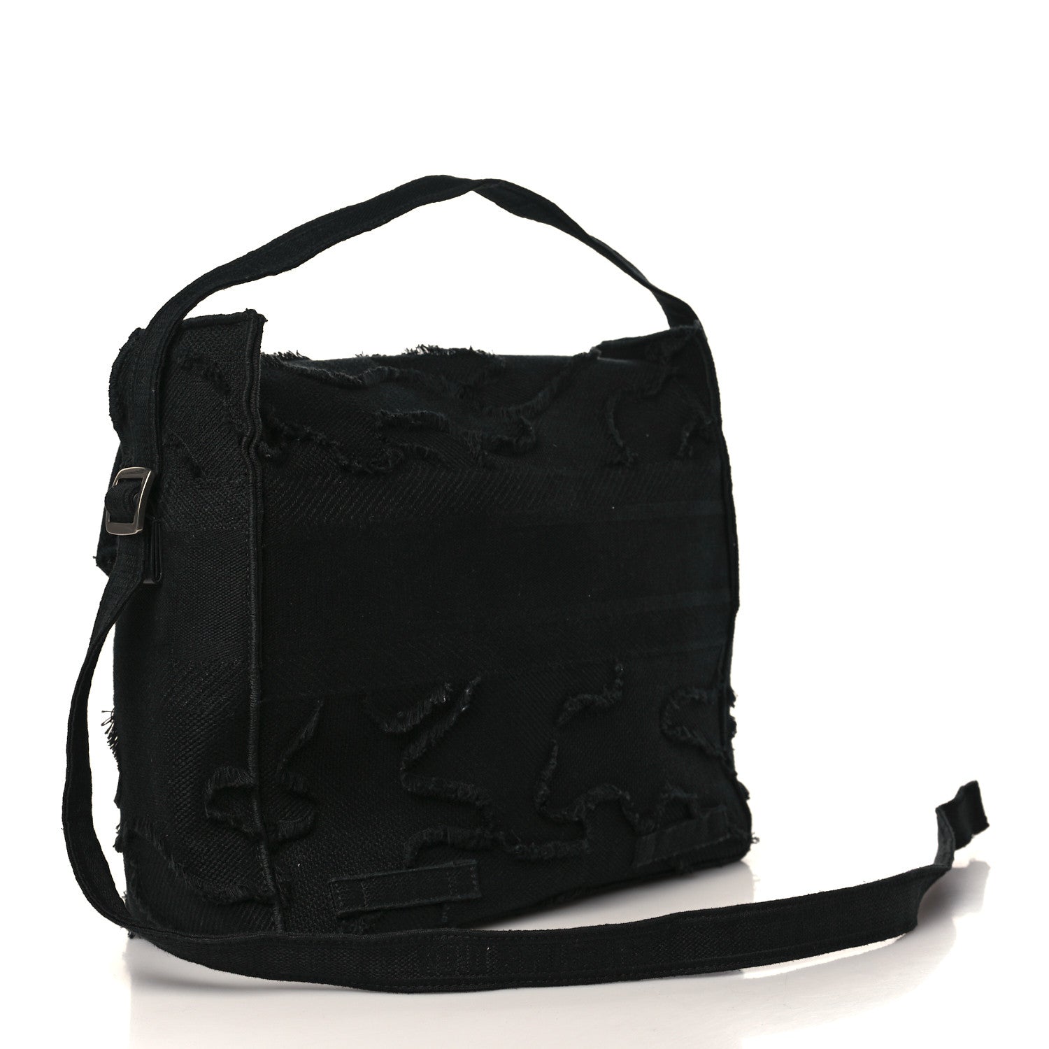Christian Dior Canvas Embroidered Camouflage Diorcamp Messenger Black 3 of 8