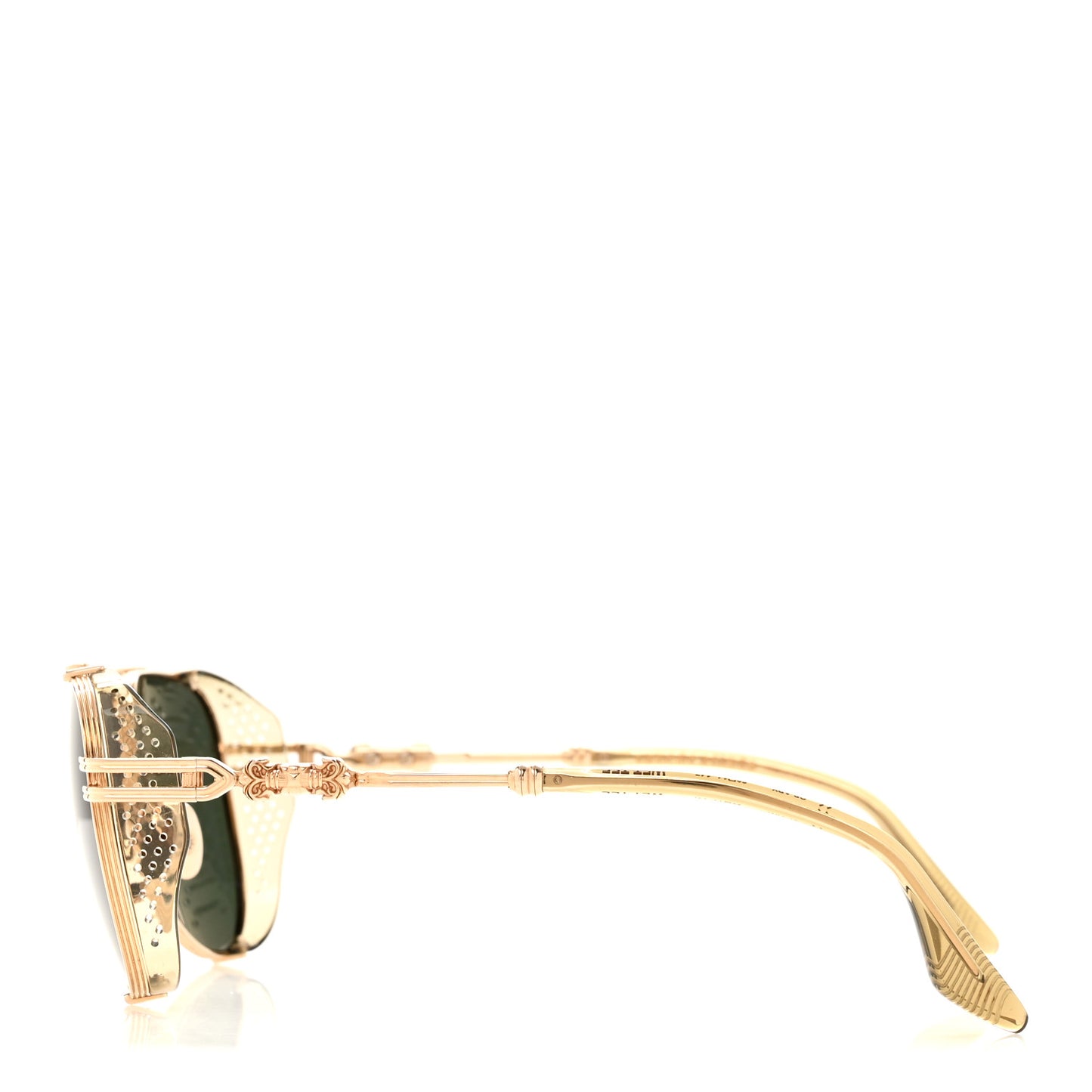 Metal Aviator Wet Tee Sunglasses Gold