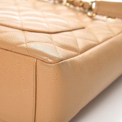 Chanel Caviar Quilted Petit Shopping Tote PST Dark Beige 11 of 13