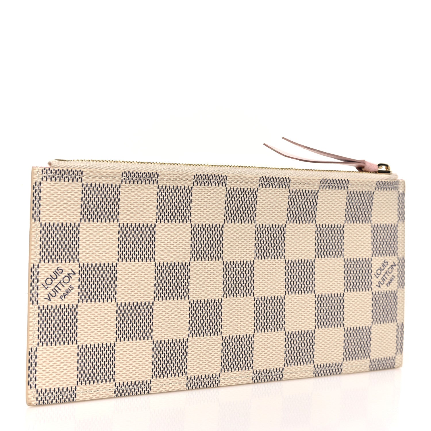 Louis Vuitton Damier Azur Felicie Chain Wallet Zippered Insert Rose Ballerine 3 of 7