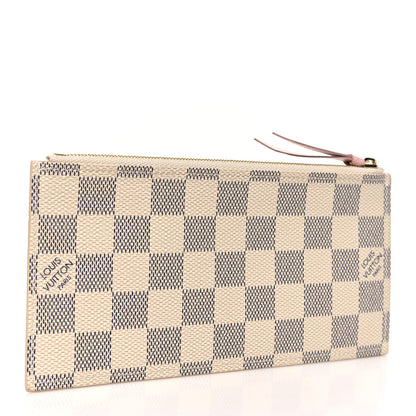 Louis Vuitton Damier Azur Felicie Chain Wallet Zippered Insert Rose Ballerine 3 of 7