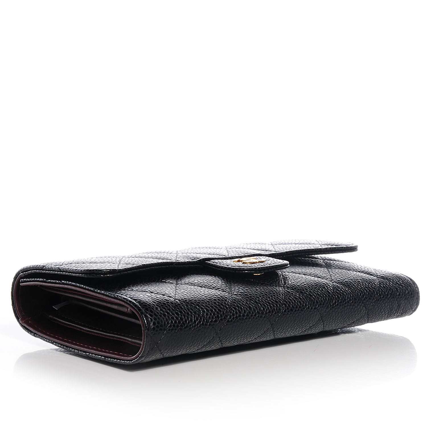 Chanel Caviar Quilted Large Flap Wallet Black 4 of 9