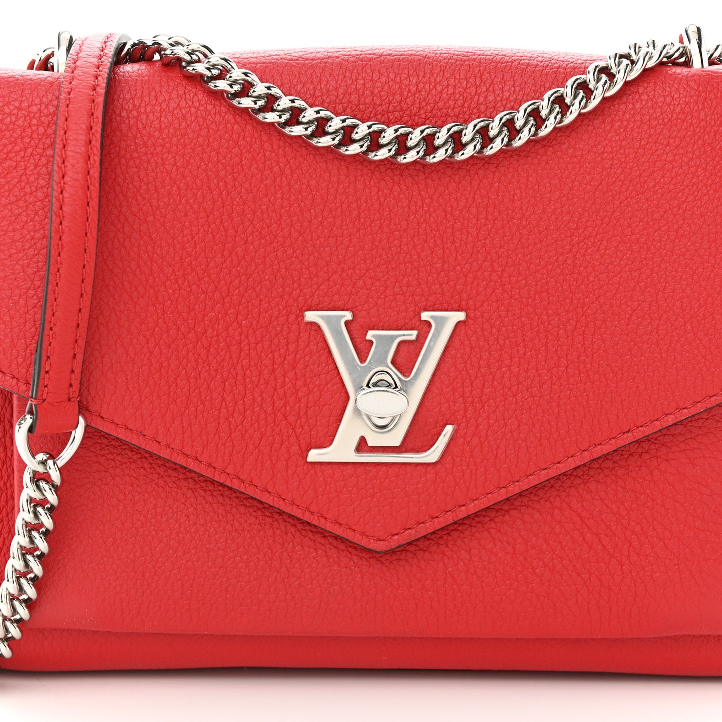 Soft Calfskin Mylockme Chain Bag BB Rubis