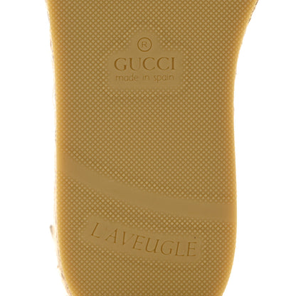 Gucci GG Raffia Monogram Ankle Wrap Platform Espadrille Wedge Sandals 40 Beige 8 of 9