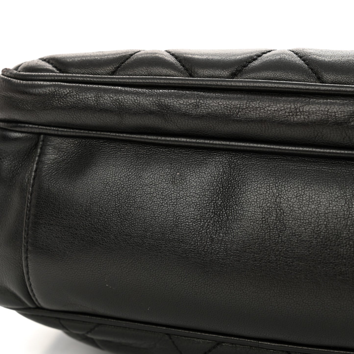 Lambskin Quilted CC Shoulder Bag Black