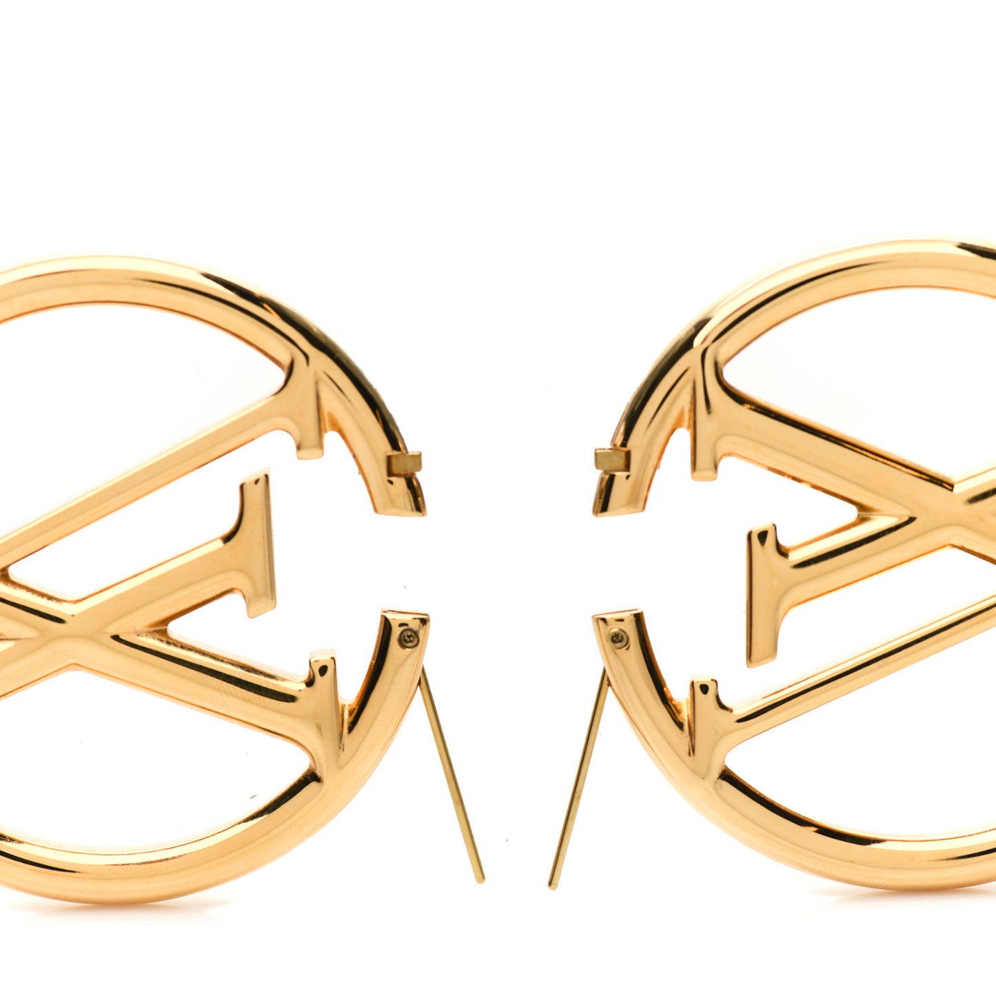 Metal Louise Hoop Earrings Gold