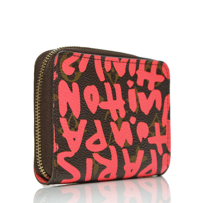 Louis Vuitton Monogram Graffiti Zippy Coin Purse Fuchsia 3 of 6