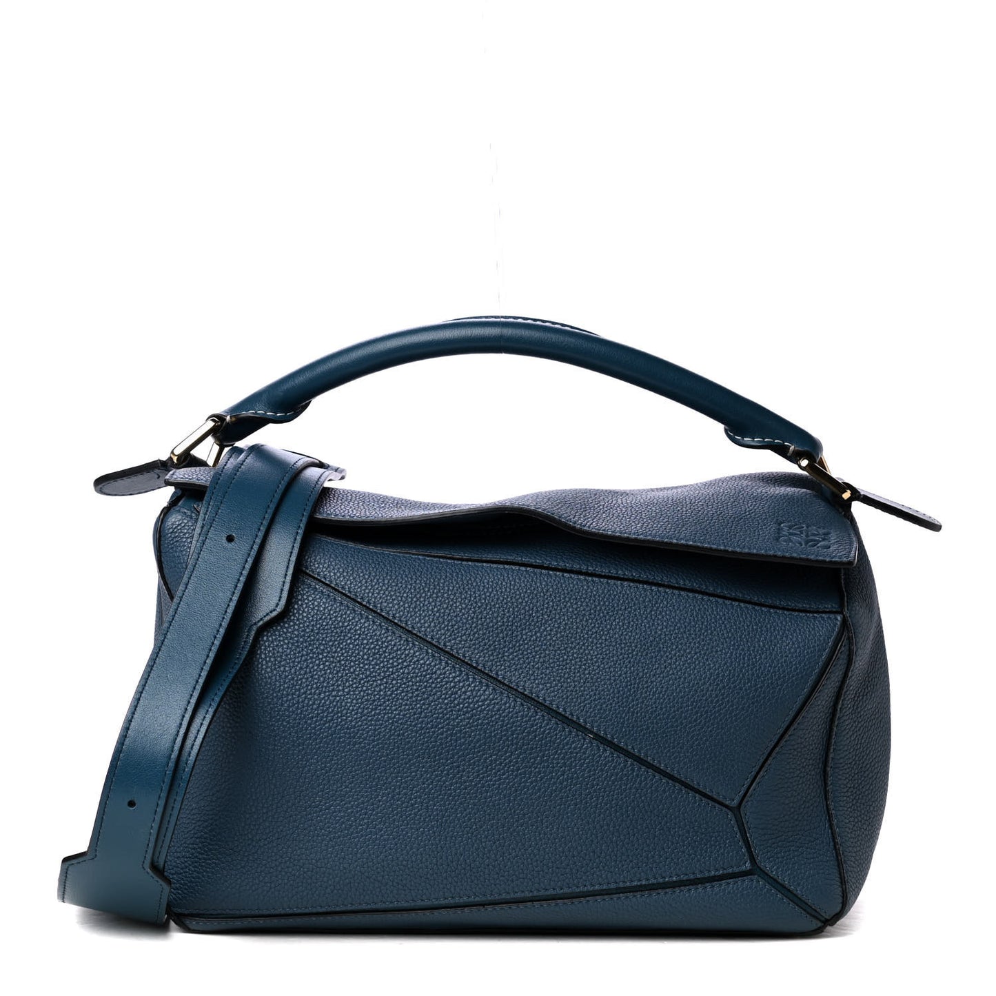 Calfskin Medium Puzzle Bag Dark Blue