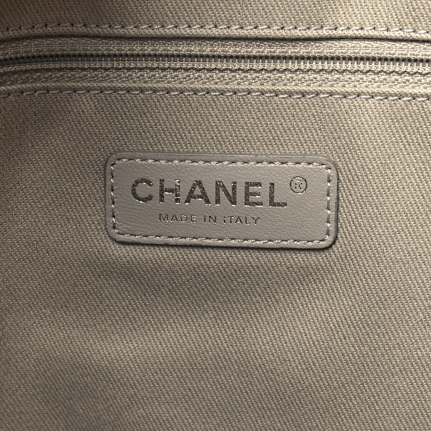 Glazed Calfskin Small Deauville Tote Black