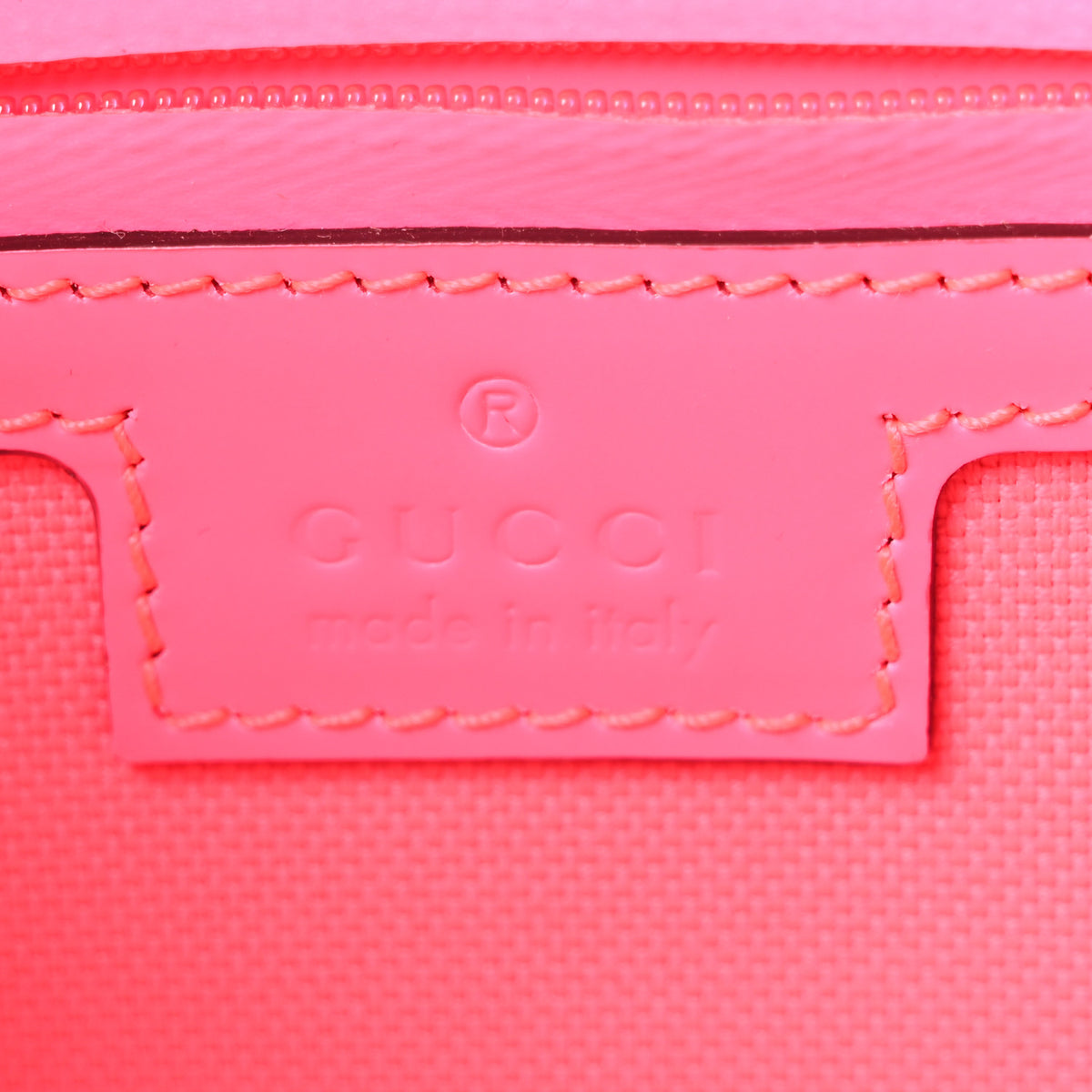 Gucci Rubber Effect Monogram GG Crossbody Bag Fluorescent Fuchsia 6 of 10