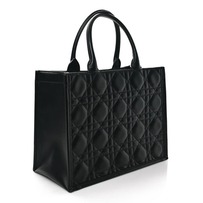 Christian Dior Calfskin Macro Cannage Medium Book Tote Black 3 of 10