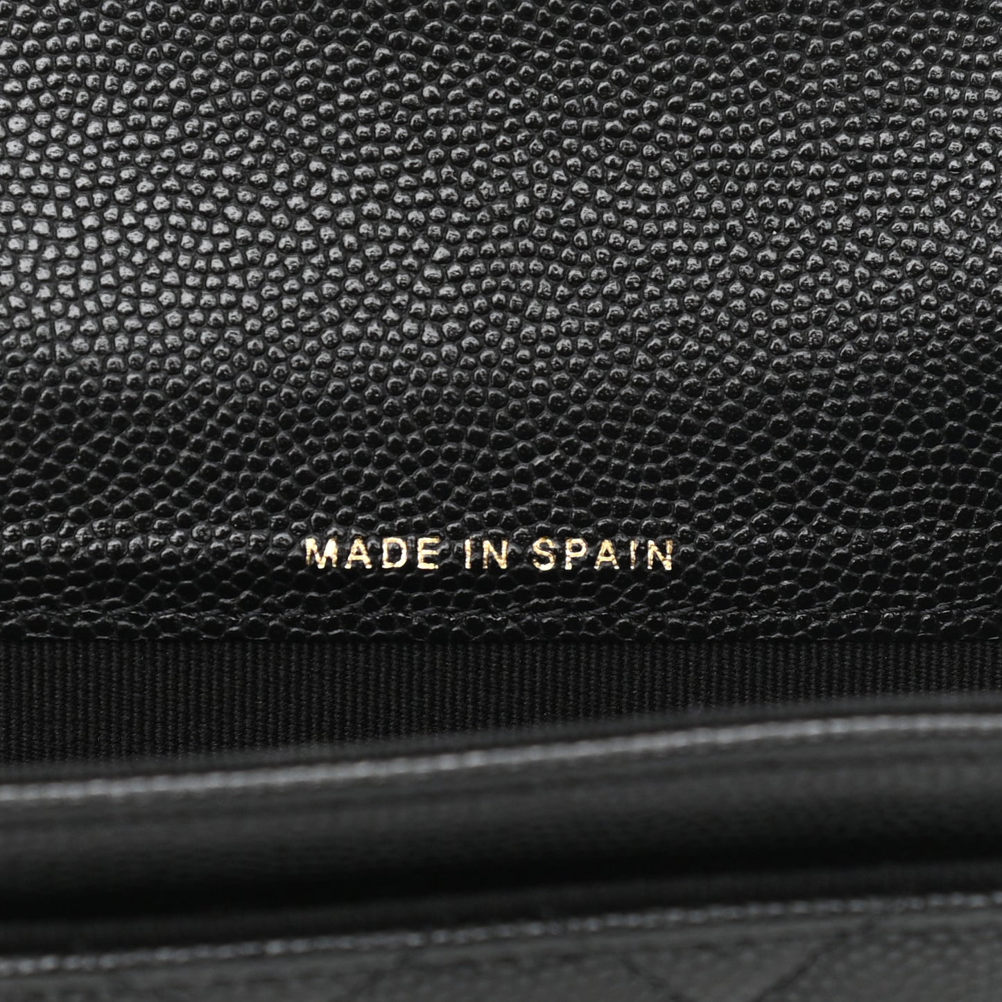 Caviar Quilted Enamel Coco Casino Flap Card Holder Wallet Black