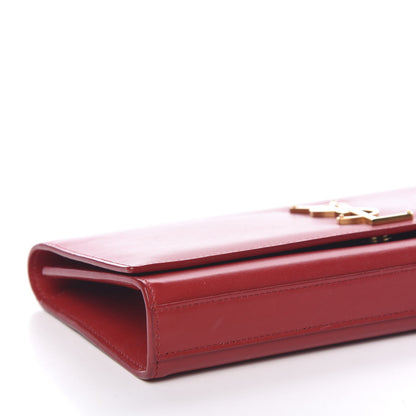 Saint Laurent Calfskin Monogram Cassandre Clutch Rouge Orient 6 of 12