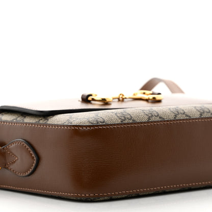 Gucci GG Supreme Monogram Small Horsebit 1955 Shoulder Bag Beige Brown Sugar 9 of 12