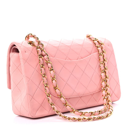 Chanel Lambskin Quilted Medium Double Flap Light Pink 2 of 17